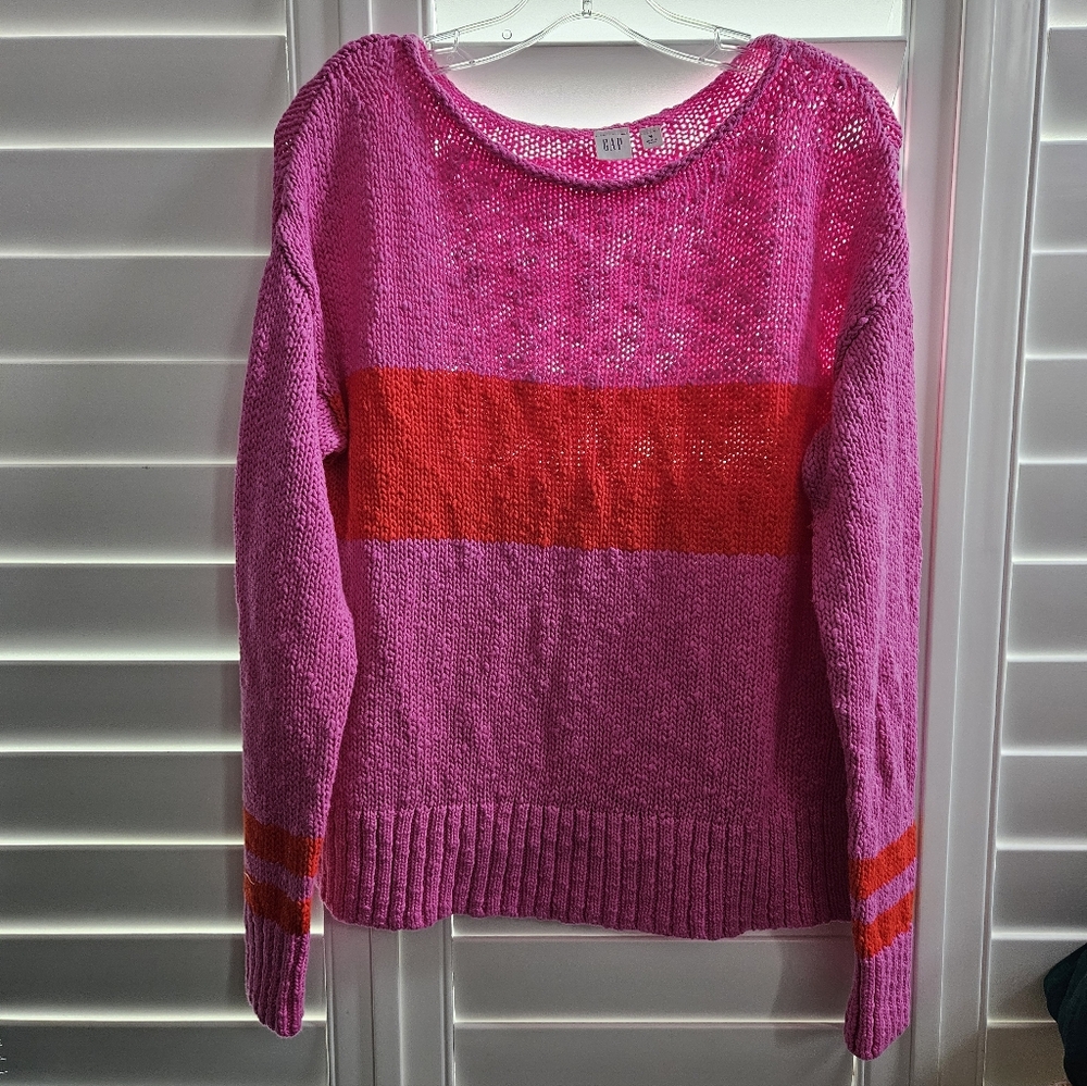 Gap Pink and Red Women's Sweater Size M - Picture 4 of 14